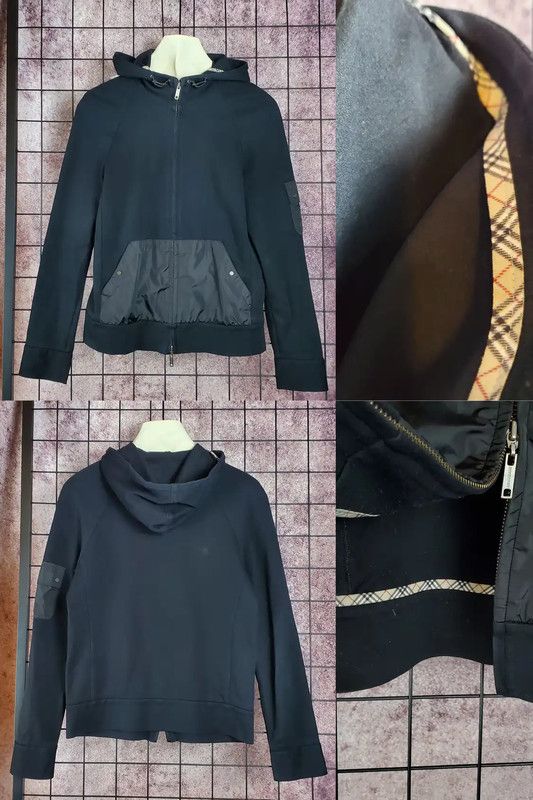 Burberry Burberry Black Cotton Blend Logo Cardigan Size US S / EU 44-46 / 1 - 3 Thumbnail