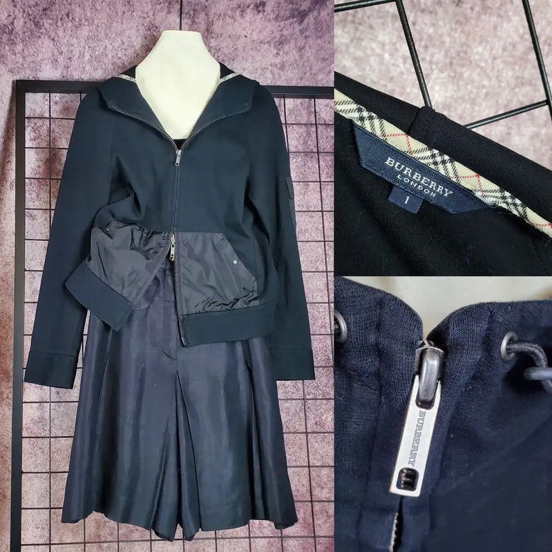 Burberry Burberry Black Cotton Blend Logo Cardigan Size US S / EU 44-46 / 1 - 2 Thumbnail