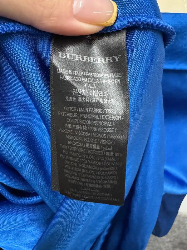 Burberry Burberry Blue Silk Striped Men's Long Sleeve Jacket Size US XS / EU 42 / 0 - 4 Thumbnail