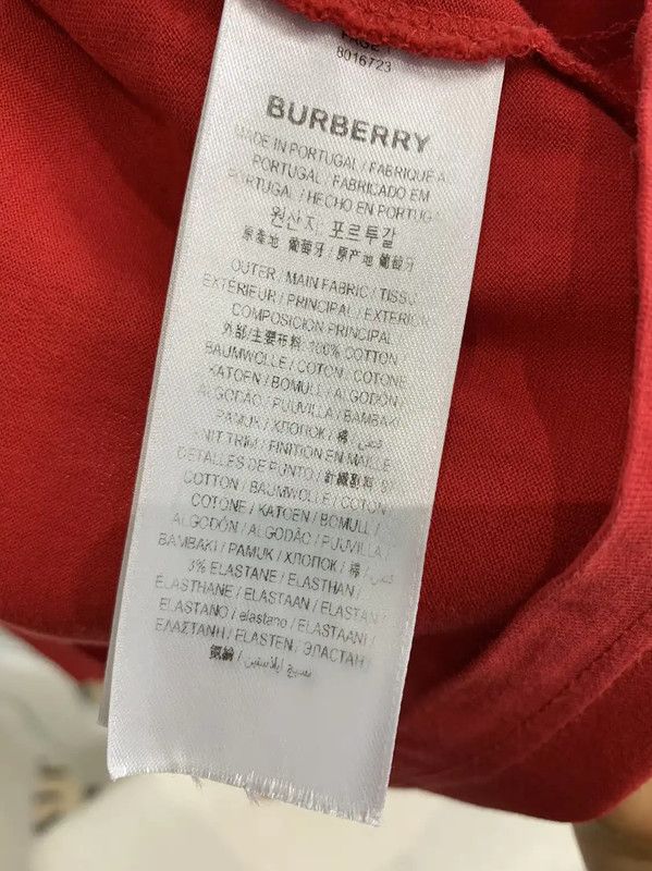 Burberry Burberry Red Cotton Short Sleeve T-Shirt Size US L / EU 52-54 / 3 - 7 Thumbnail