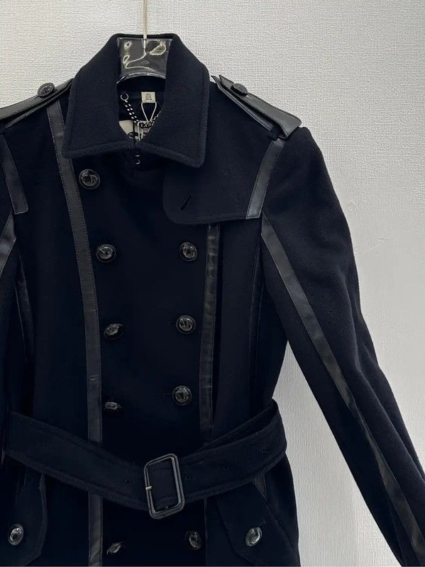 Burberry Burberry Black Wool Double-Breasted Long Coat Size US S / EU 44-46 / 1 - 4 Thumbnail