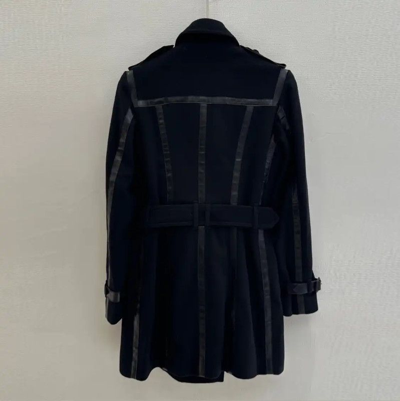Burberry Burberry Black Wool Double-Breasted Long Coat Size US S / EU 44-46 / 1 - 3 Thumbnail