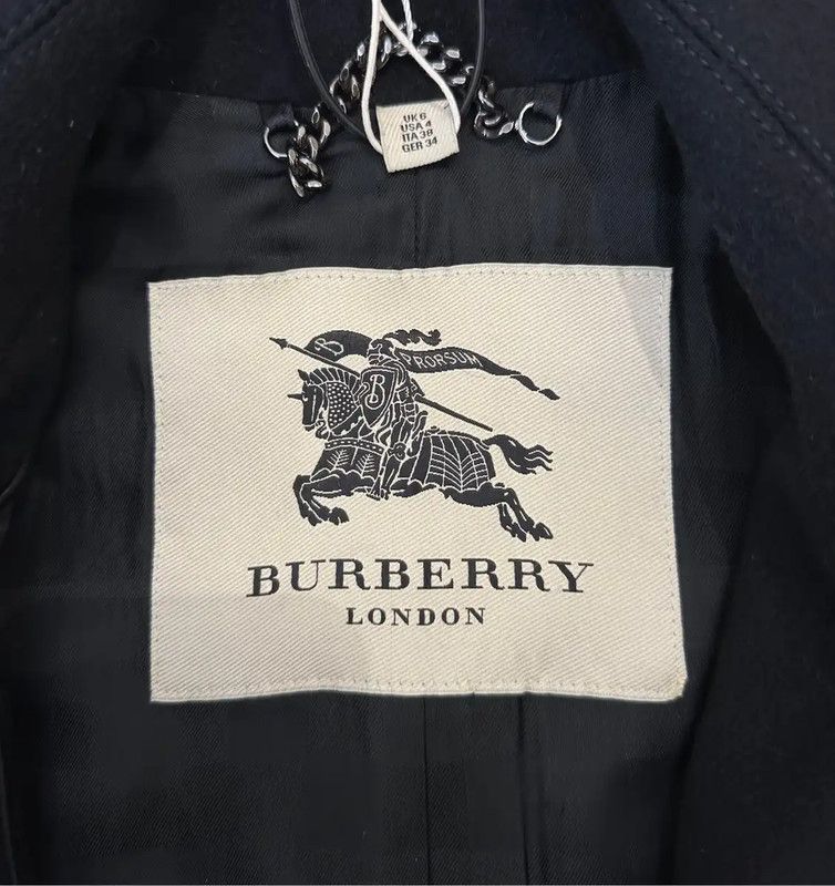 Burberry Burberry Black Wool Double-Breasted Long Coat Size US S / EU 44-46 / 1 - 8 Thumbnail