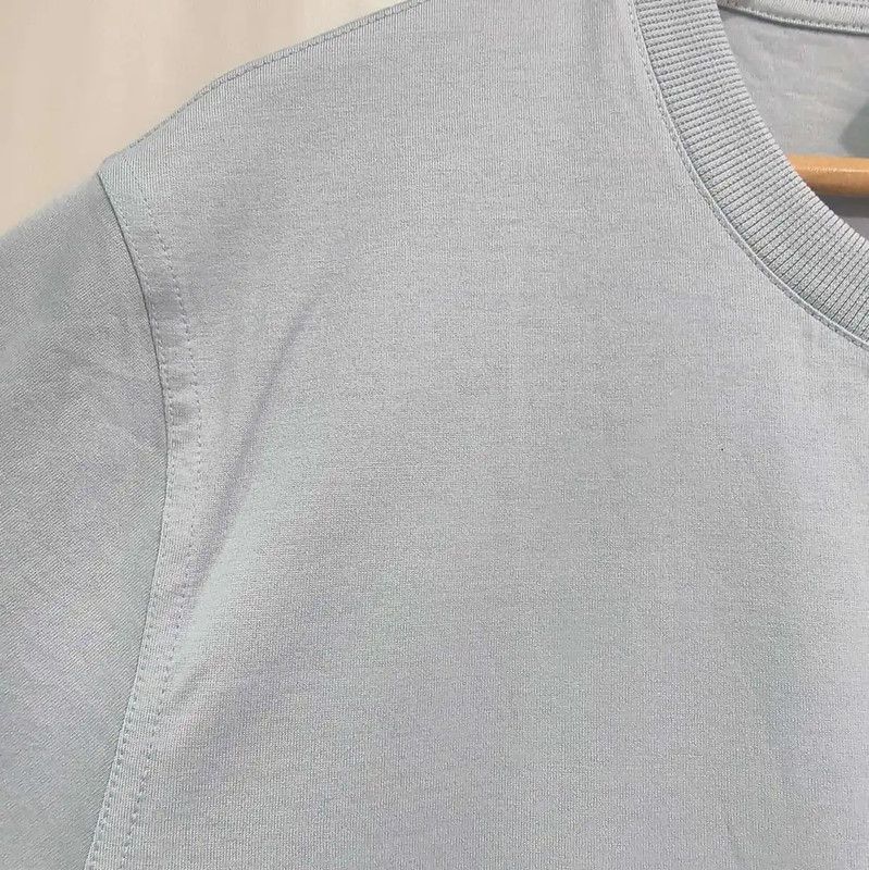 Burberry Burberry Light Blue Cotton Embroidered T-Shirt Size US L / EU 52-54 / 3 - 4 Thumbnail