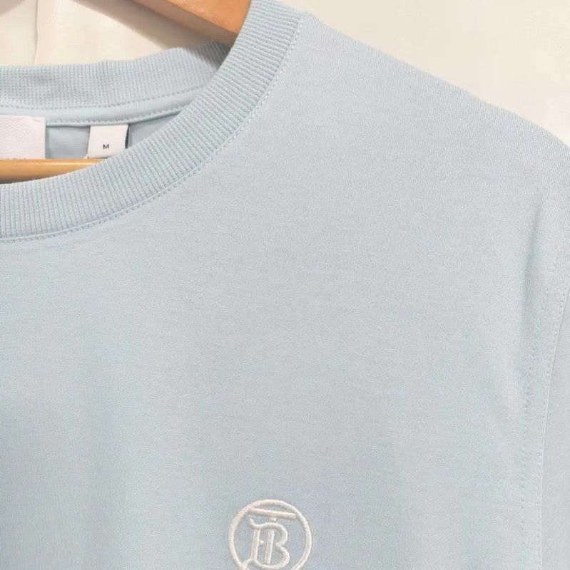 Burberry Burberry Blue Cotton Summer Short Sleeve T-Shirt Size US M / EU 48-50 / 2 - 5 Thumbnail