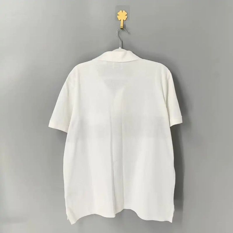 Burberry Burberry White Cotton Men's Polo with Leopard Detail Size US S / EU 44-46 / 1 - 2 Thumbnail