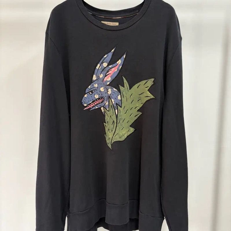 Burberry Burberry Black XXL Men's Sweatshirt with Artwork Size US XXL / EU 58 / 5 - 2 Thumbnail
