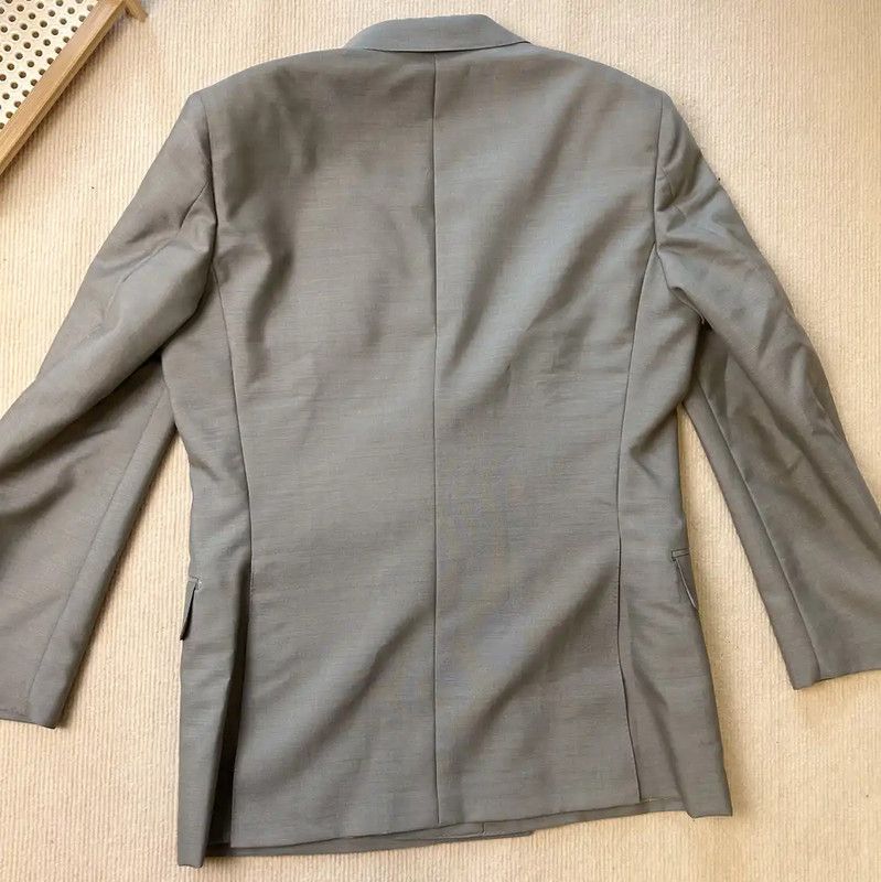 Burberry Burberry Gray Wool Men's Blazer Jacket Size US L / EU 52-54 / 3 - 2 Thumbnail