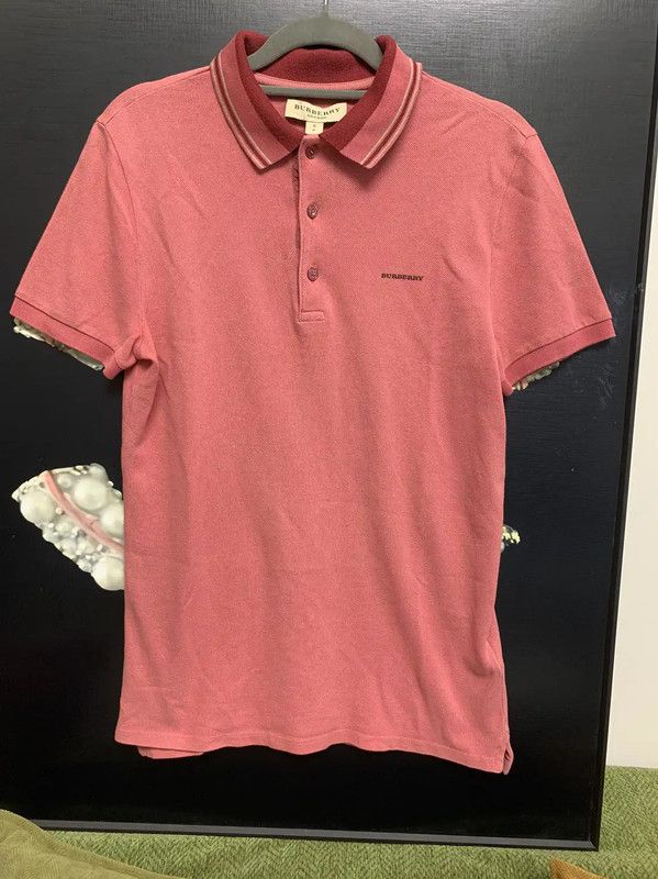 Burberry Burberry Pink Cotton Men's Polo Shirt Size US S / EU 44-46 / 1 - 2 Thumbnail
