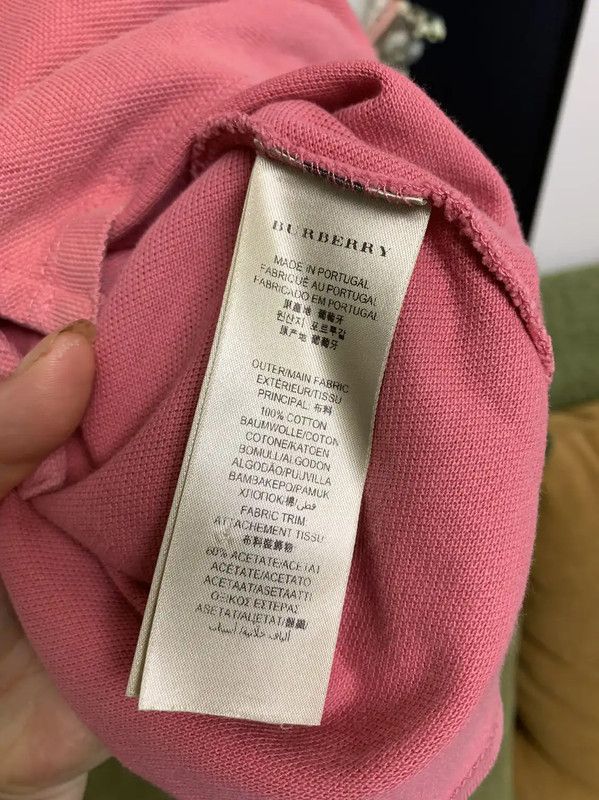Burberry Burberry Pink Cotton Men's Polo Shirt Size US S / EU 44-46 / 1 - 6 Thumbnail