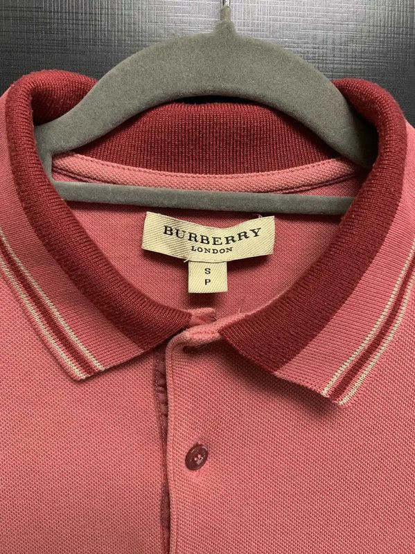 Burberry Burberry Pink Cotton Men's Polo Shirt Size US S / EU 44-46 / 1 - 5 Thumbnail