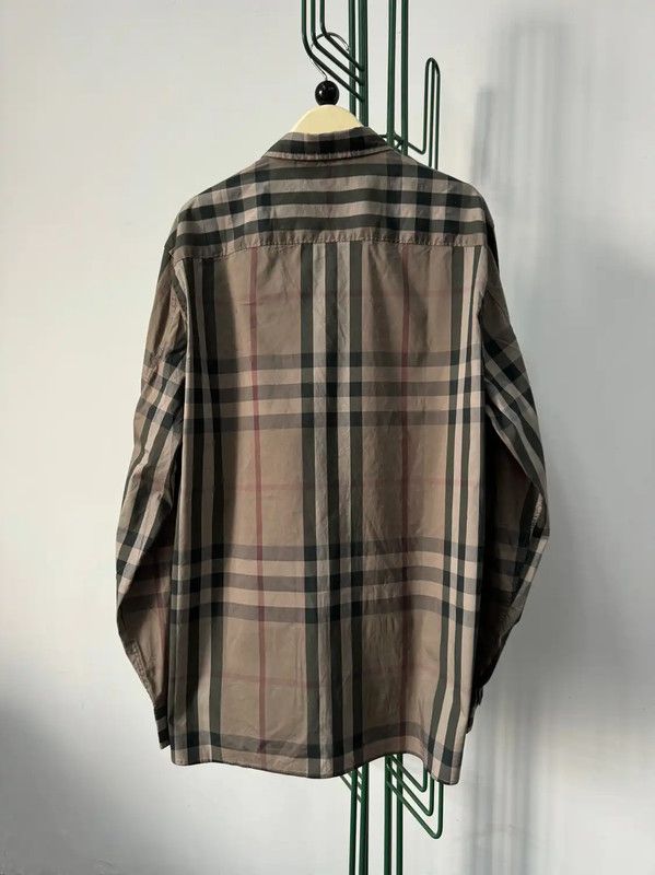 Burberry Burberry Brown Check Long Sleeve Shirt Size US XL / EU 56 / 4 - 2 Thumbnail