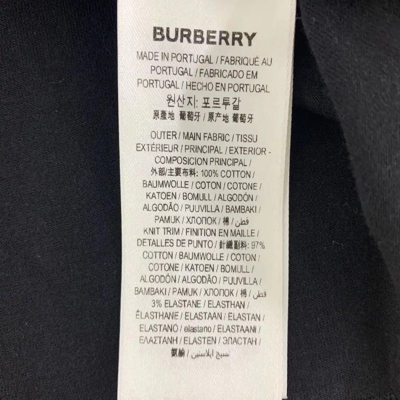 Burberry Burberry Black Cotton Men's T-Shirt Size US S / EU 44-46 / 1 - 7 Thumbnail