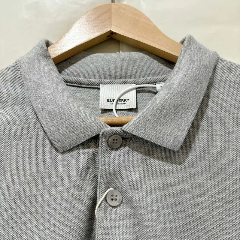 Burberry Burberry Gray Short Sleeve Logo Polo Shirt Size US XXL / EU 58 / 5 - 3 Thumbnail
