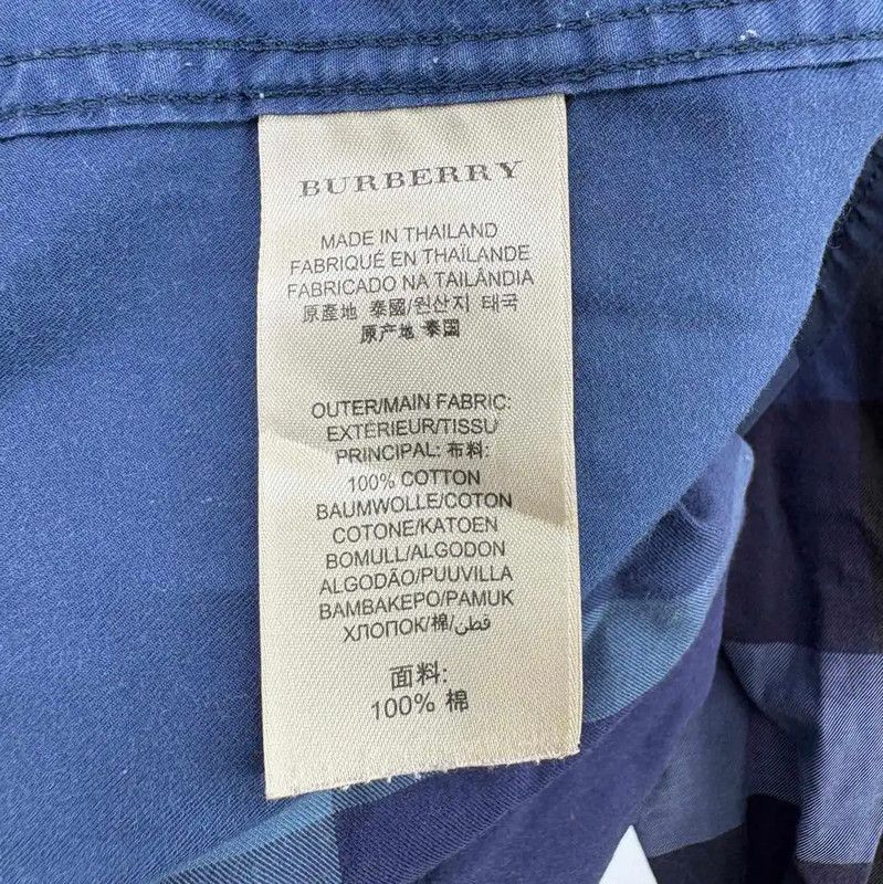 Burberry Burberry Blue Long Sleeve Men's Shirt Size US L / EU 52-54 / 3 - 4 Thumbnail