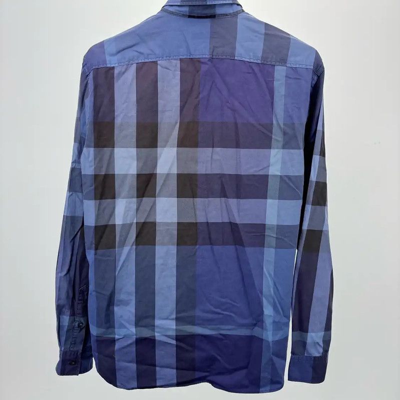 Burberry Burberry Blue Long Sleeve Men's Shirt Size US L / EU 52-54 / 3 - 2 Thumbnail