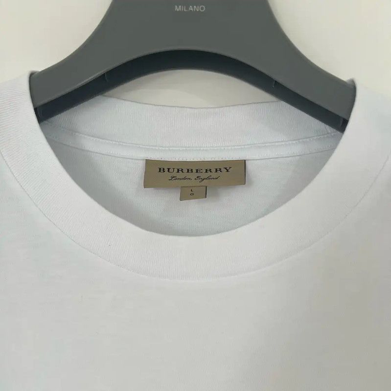 Burberry Burberry White Cotton Men’s Short Sleeve T-Shirt Size US L / EU 52-54 / 3 - 5 Thumbnail