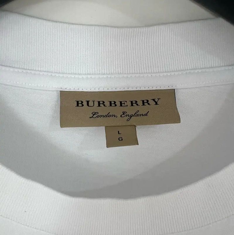Burberry Burberry White Cotton Men’s Short Sleeve T-Shirt Size US L / EU 52-54 / 3 - 4 Thumbnail