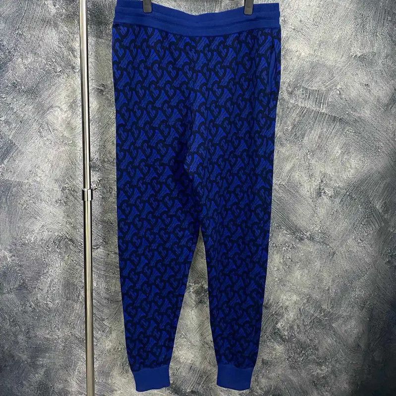 Burberry Burberry Blue Wool Men's Casual Pants Size US 40 / EU 56 - 2 Thumbnail