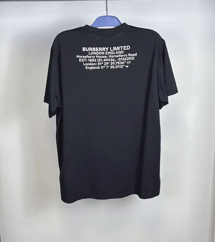 Burberry Burberry Black Cotton Men's T-shirt Size US M / EU 48-50 / 2 - 2 Thumbnail