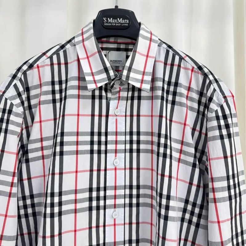 Burberry Burberry Multicolor Logo Plaid Long Sleeve Shirt Size US L / EU 52-54 / 3 - 3 Thumbnail