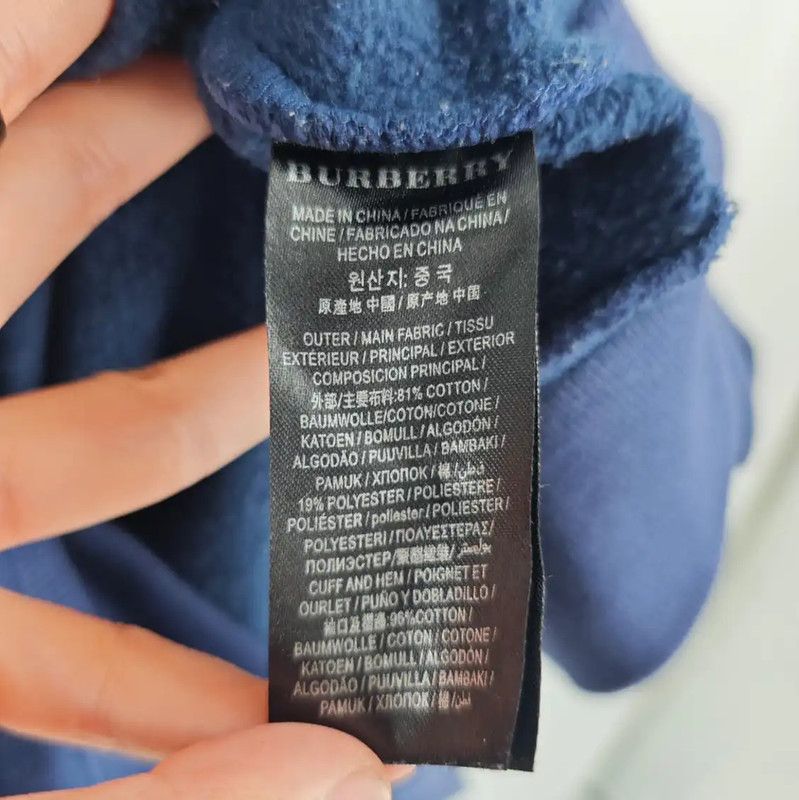 Burberry Burberry Navy Cotton Long Sleeve Sweatshirt Size US M / EU 48-50 / 2 - 4 Thumbnail