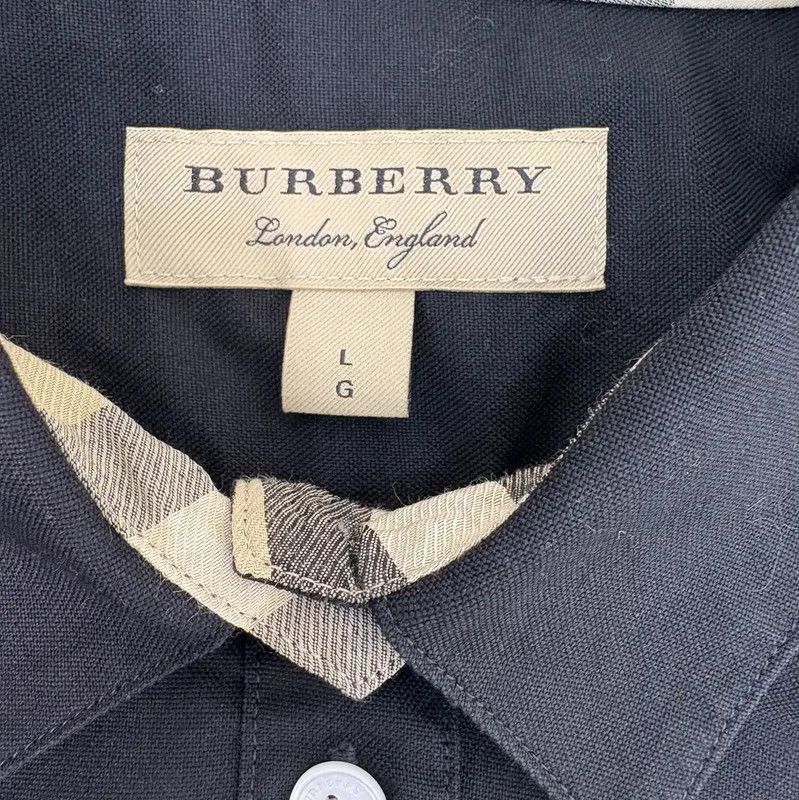 Burberry Burberry Black Cotton Blend Long Sleeve Shirt Size US L / EU 52-54 / 3 - 3 Thumbnail