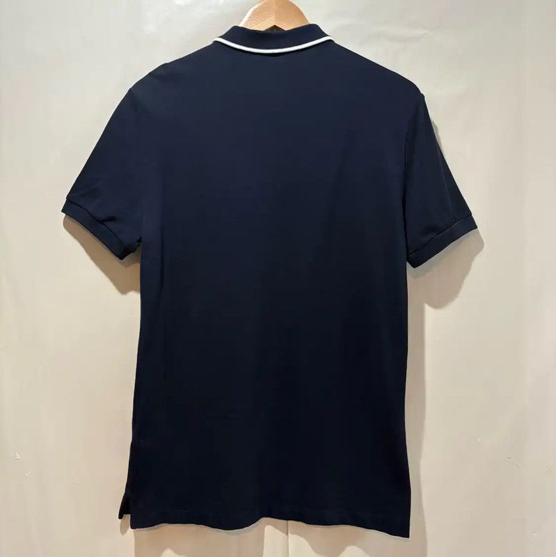 Burberry Navy Logo Cotton Short Sleeve Polo