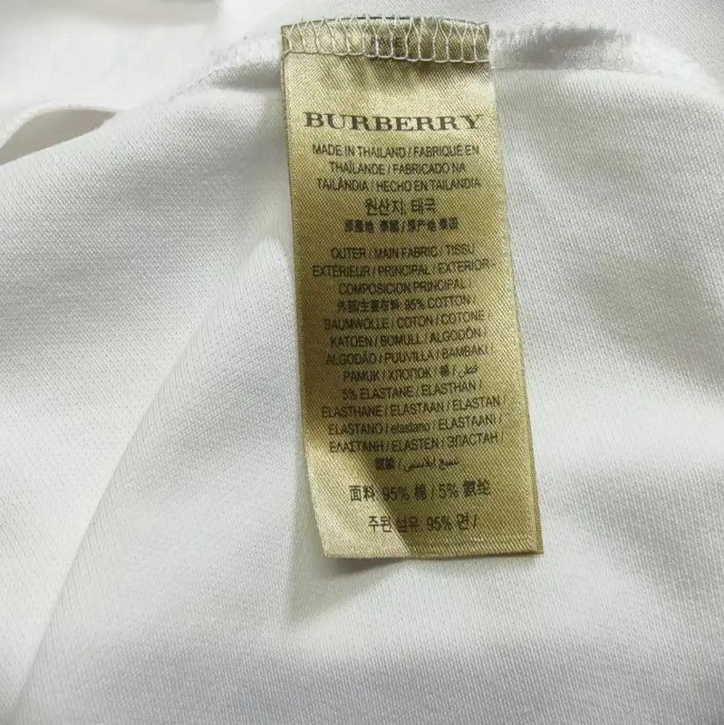 Burberry Burberry White Cotton Long Sleeve Polo Shirt Size US XL / EU 56 / 4 - 4 Thumbnail