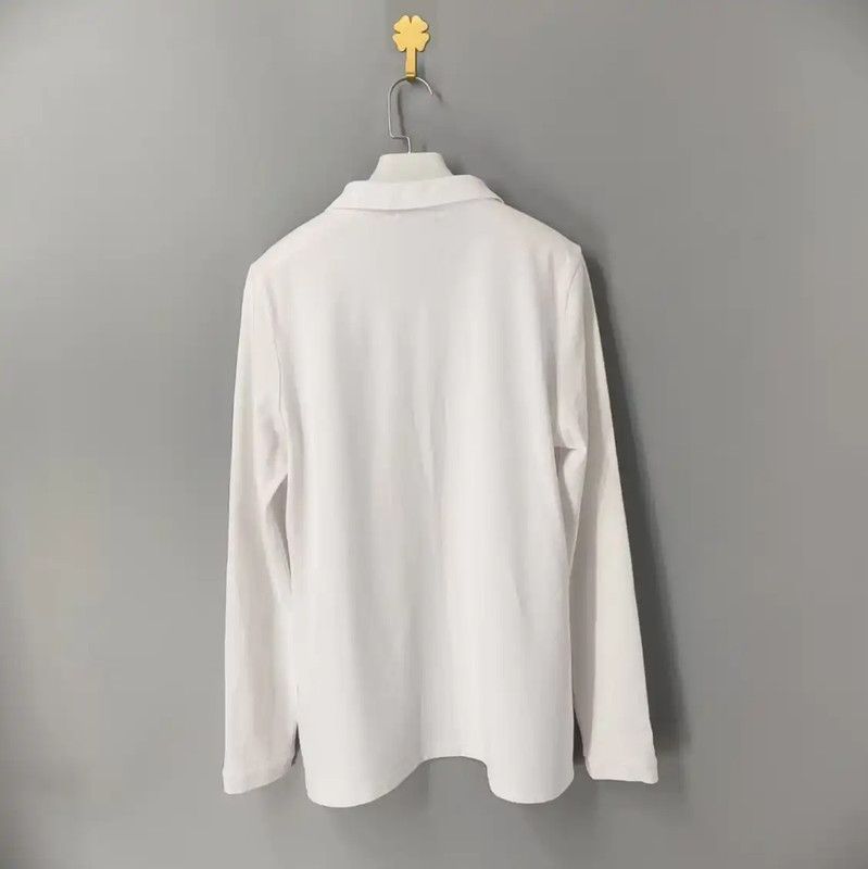 Burberry Burberry White Cotton Long Sleeve Polo Shirt Size US XL / EU 56 / 4 - 2 Thumbnail