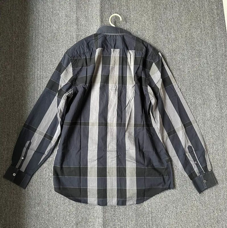 Burberry Burberry Gray Cotton Logo Long Sleeve Shirt Size US M / EU 48-50 / 2 - 2 Thumbnail