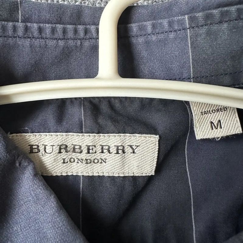 Burberry Burberry Gray Cotton Logo Long Sleeve Shirt Size US M / EU 48-50 / 2 - 3 Thumbnail