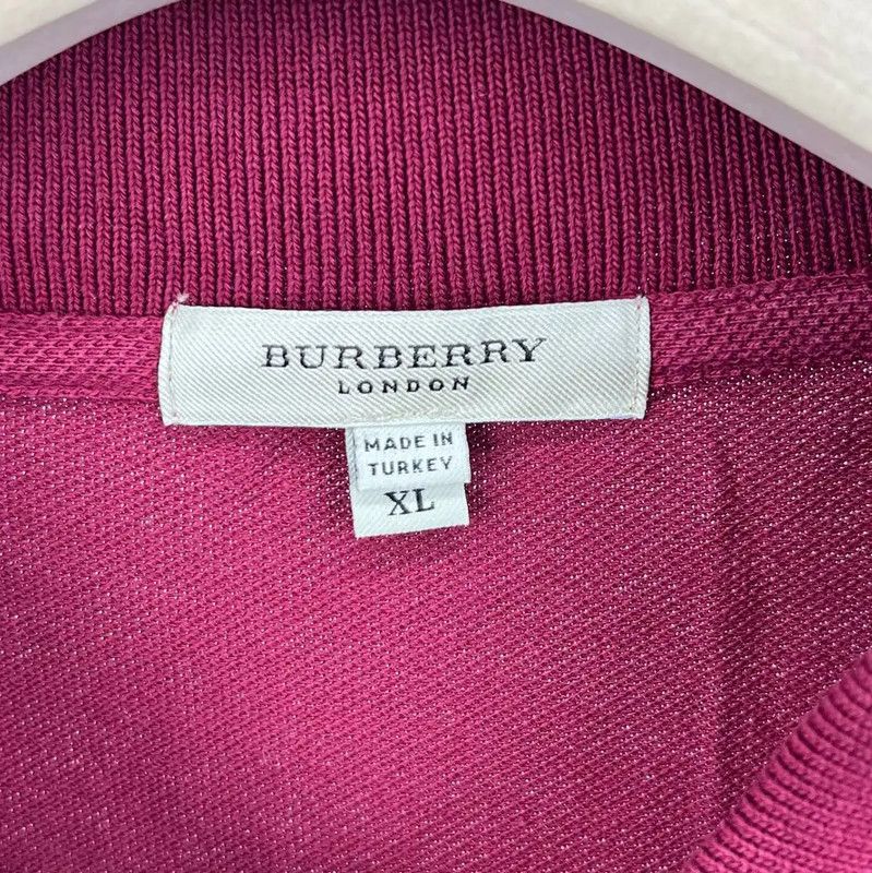 Burberry Burberry Red Cotton Long Sleeve Polo Size US XL / EU 56 / 4 - 3 Thumbnail