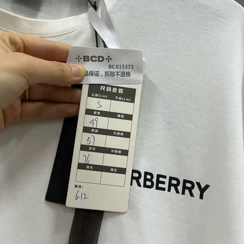 Burberry Burberry Summer White Cotton Logo T-shirt Size US S / EU 44-46 / 1 - 5 Thumbnail