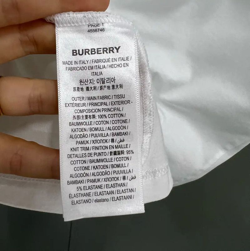 Burberry Burberry Men's Short Sleeve White Cotton T-Shirt Size US XS / EU 42 / 0 - 4 Thumbnail