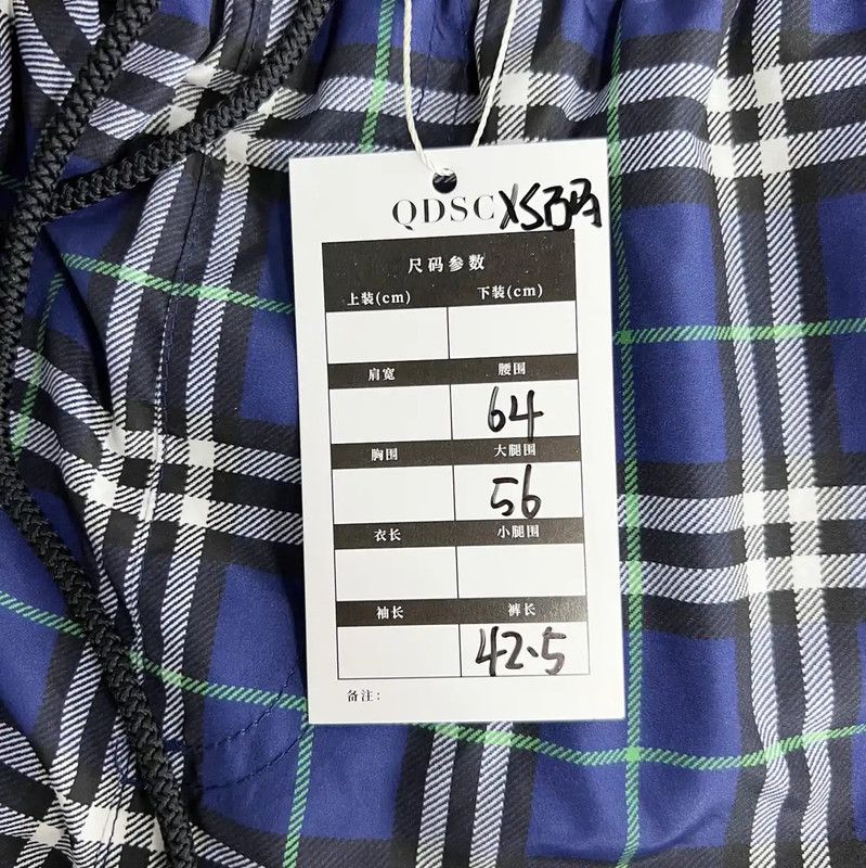 Burberry Burberry Men's Blue Checkered Cotton Shorts Size US 26 / EU 42 - 5 Thumbnail