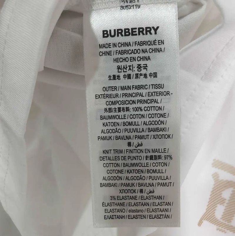 Burberry Burberry Logo White Cotton Short Sleeve T-Shirt Size US L / EU 52-54 / 3 - 6 Thumbnail