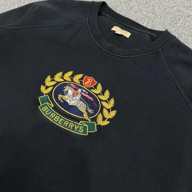 Burberry Burberry Black Cotton Men's Sweatshirt Size US L / EU 52-54 / 3 - 3 Thumbnail