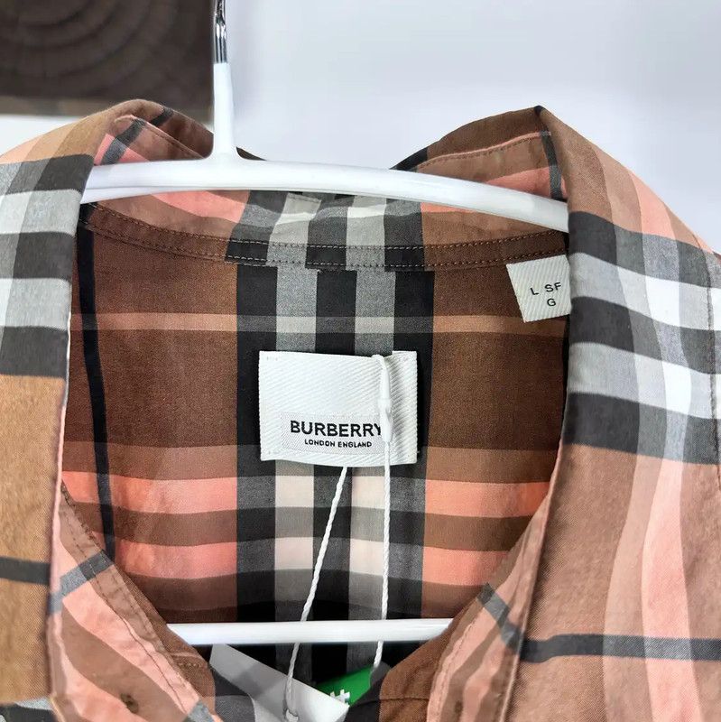 Burberry Burberry Men's Cotton Blend Check Shirt Size US L / EU 52-54 / 3 - 3 Thumbnail