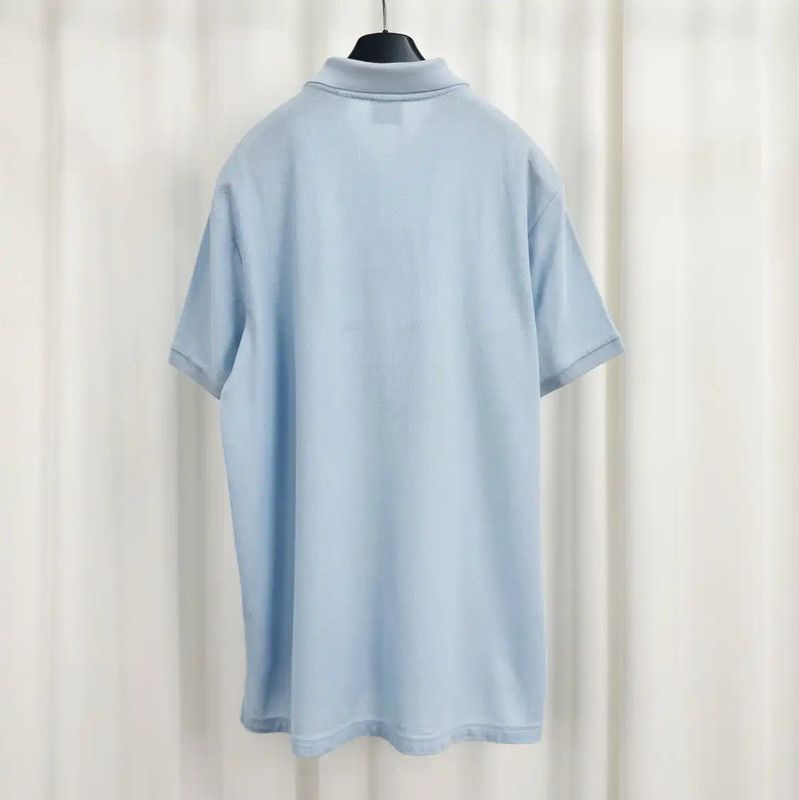Burberry Burberry Light Blue Cotton Logo Polo Shirt Size US M / EU 48-50 / 2 - 2 Thumbnail
