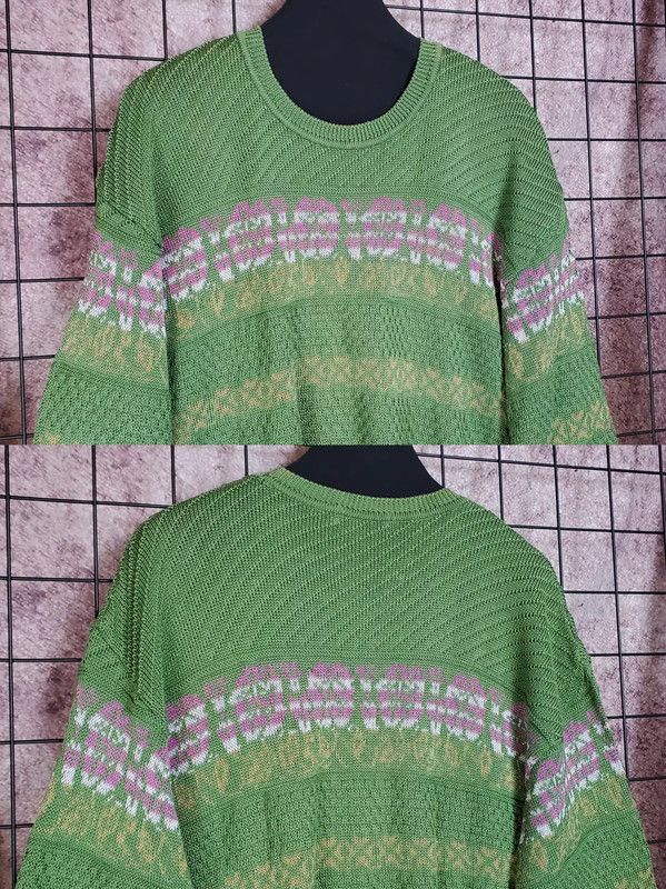 Burberry Burberry Green Knitted Long Sleeve Sweater Size US L / EU 52-54 / 3 - 3 Thumbnail