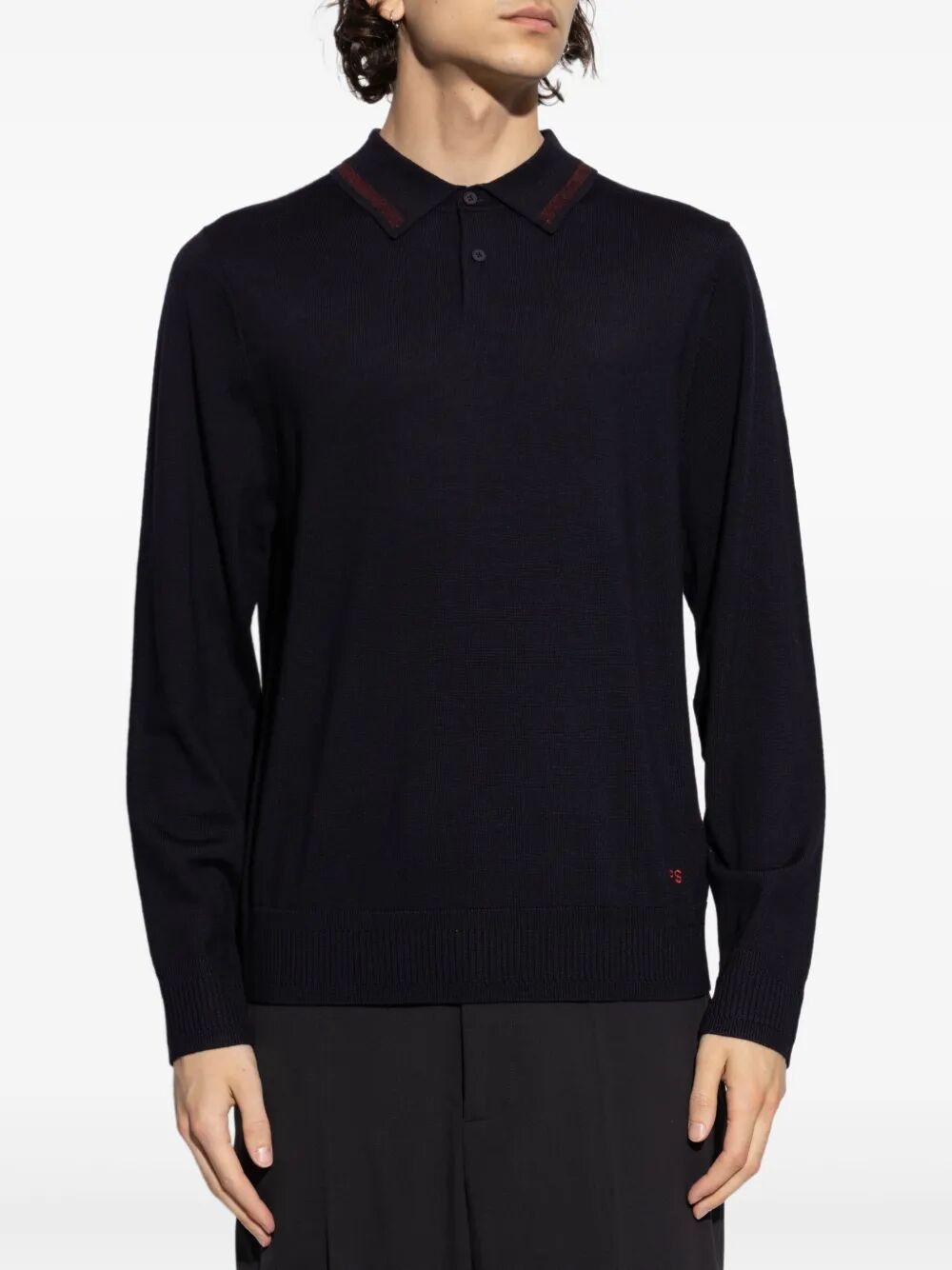MENS SWEATER LS POLO