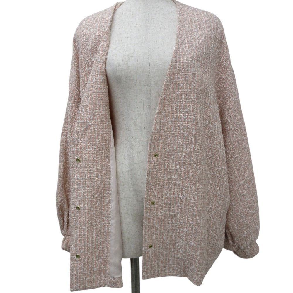 Other Other yori Wool Mix Tweed No Collar Jacket Others Outerwear DUTY FREE for USA Size ONE SIZE - 4 Thumbnail