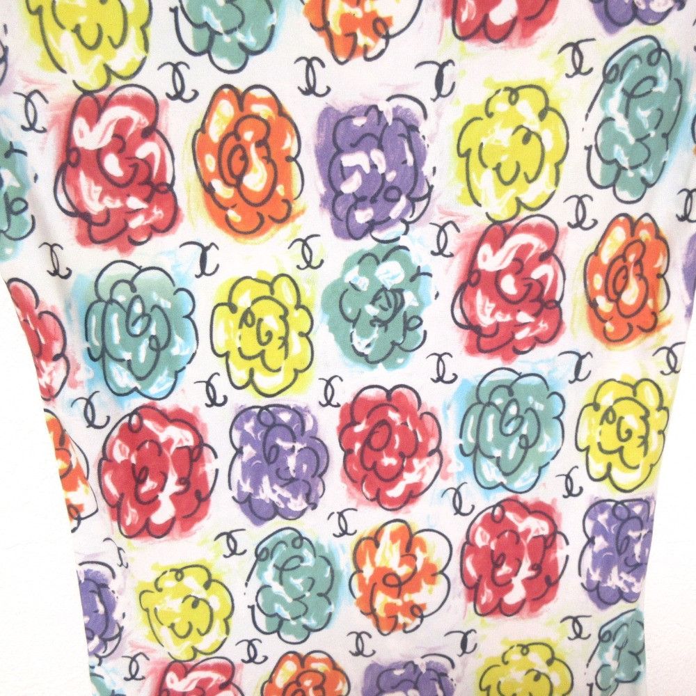 Chanel Chanel Chanel Camellia T-shirt Cotton T-Shirts P11246 DUTY FREE for USA Size ONE SIZE - 7 Thumbnail