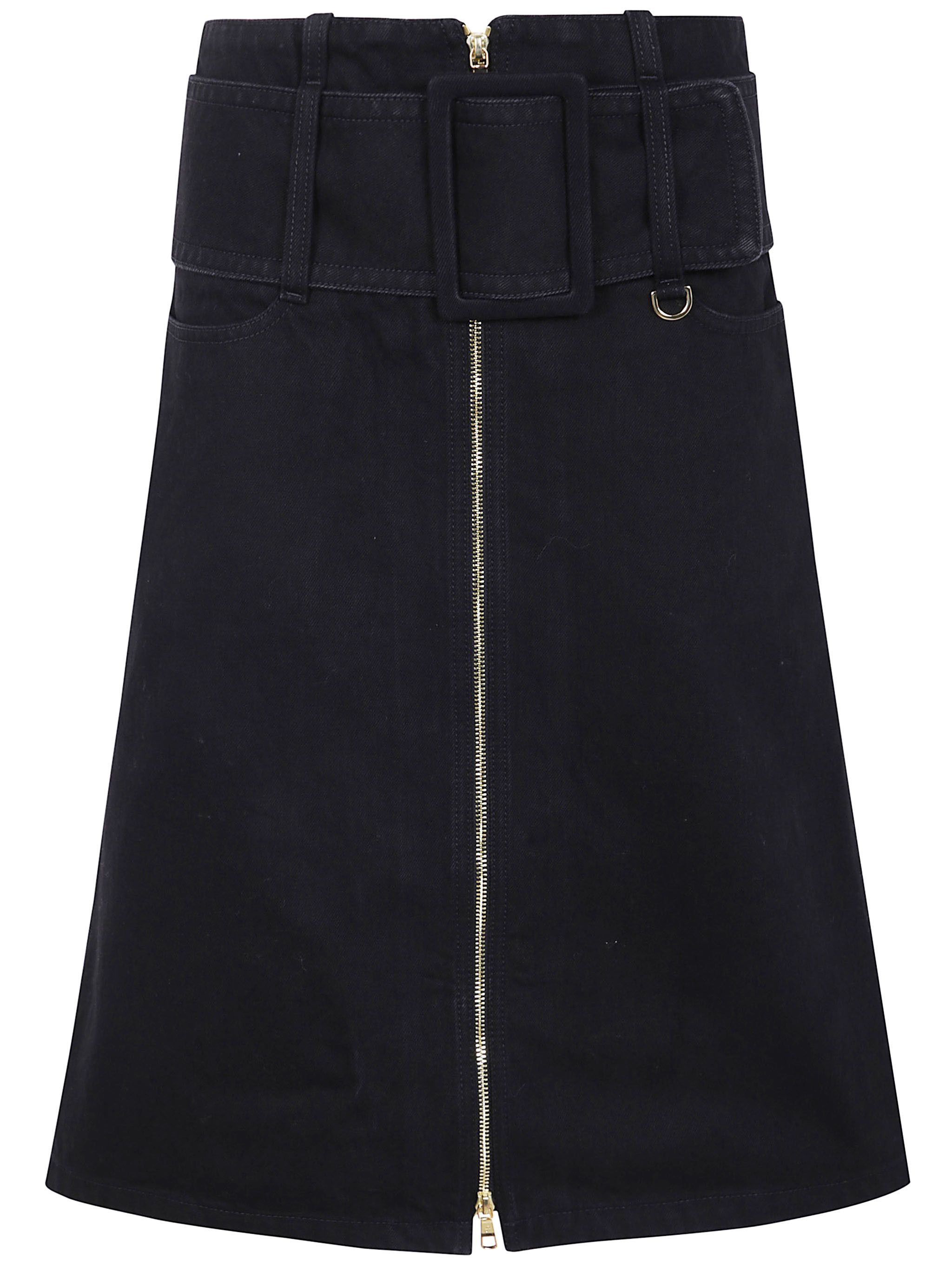 Patou ZIPPED MIDI BELTED SKIRT Size 27" / US 4 / IT 40 - 3 Thumbnail