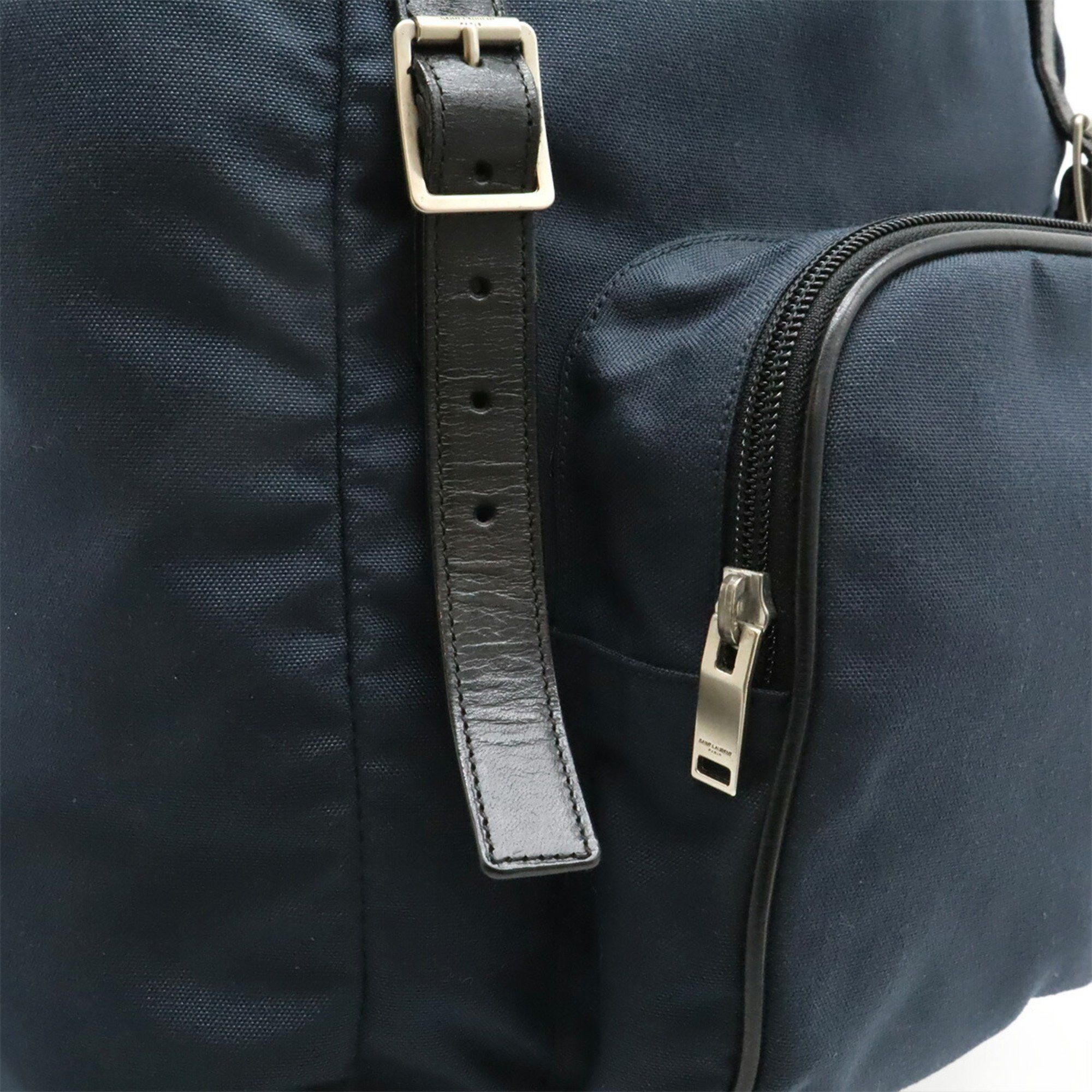 Yves Saint Laurent SAINT LAURENT PARIS YSL Yves Saint Laurent Hunting Rock Sack Backpack in Navy Canvas (342609) Size ONE SIZE - 10 Thumbnail