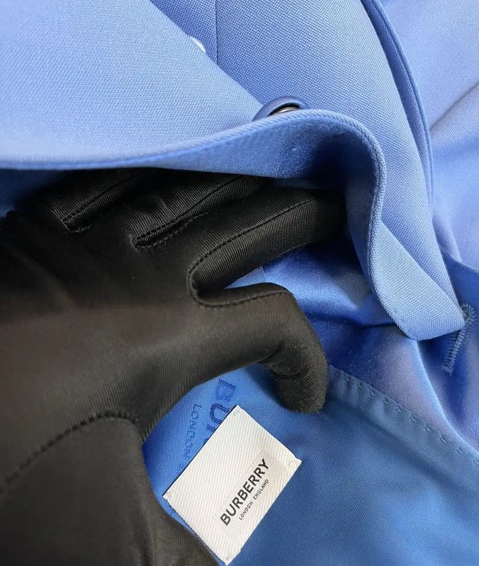 Burberry Burberry Blue Wool Winter Blazer for Men Size US L / EU 52-54 / 3 - 5 Thumbnail