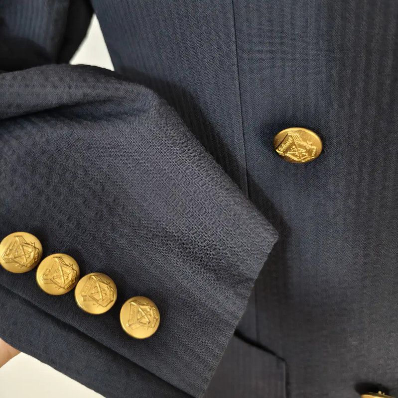 Burberry Burberry Navy Wool Double-Breasted Jacket Size US M / EU 48-50 / 2 - 4 Thumbnail