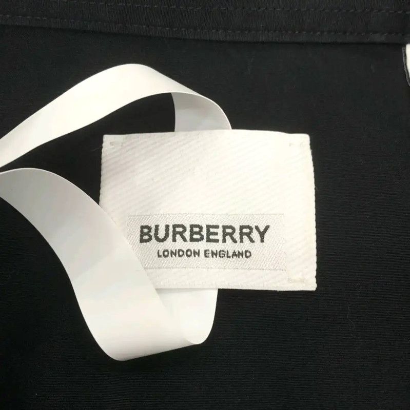 Burberry Burberry Black Cotton Men's Long Sleeve Shirt Size US L / EU 52-54 / 3 - 6 Thumbnail