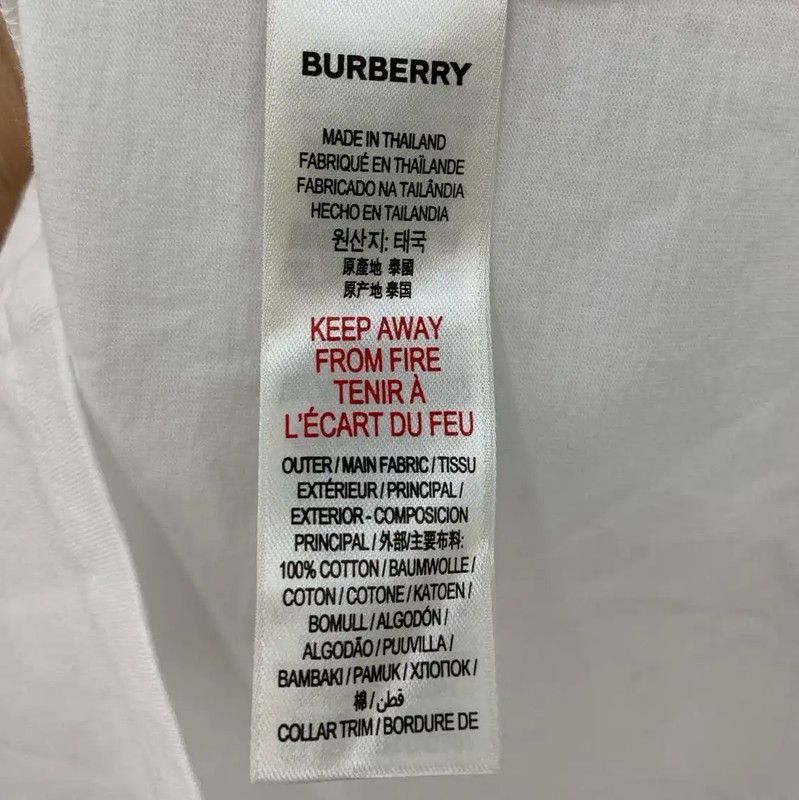Burberry Burberry White Cotton Men's T-Shirt Size US M / EU 48-50 / 2 - 5 Thumbnail